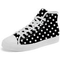 thumbnail image 5 of Aidianart Womens Polka Dot High Top Shoes High Top Canvas Sneakers Size 15, 5 of 5