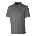 thumbnail image 2 of Men's Cutter & Buck Heather Charcoal Gwinnett Stripers Forge Heathered Stretch Polo, 2 of 3