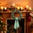 thumbnail image 2 of Gingham Wreath Sash, Scalloped Wavy Edge Ribbon Streamer for Front Door Decor, Modern Fabric Bow, 2 of 6
