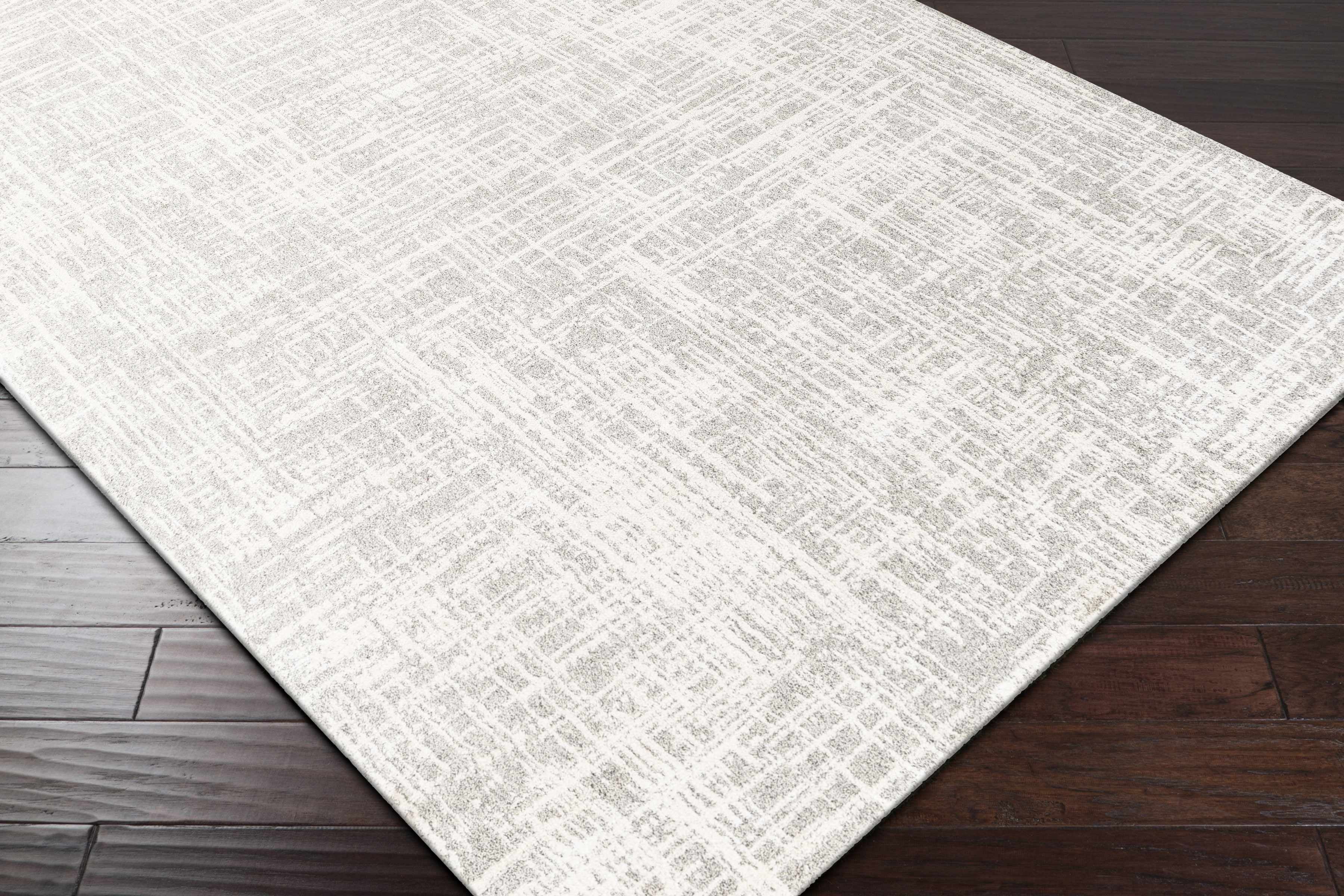 Hauteloom Cowbridge Living Room, Bedroom Area Rug - Contemporary - High Pile - Charcoal, Cream, Peach - 2' x 3'