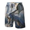 thumbnail image 4 of Balery Mountain White Dragon Traje de Baño Estilo Hawaiano para Hombre, Shorts de Secado Rápido con Bolsillos-Large, 4 of 6