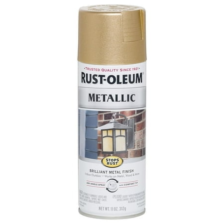 Rust-Oleum 286524 Stops Rust Metallic Spray Paint Warm Gold 11 Ounce (Pack of 1)