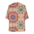 thumbnail image 4 of UPPADA 3/4 Length Sleeve Cardigans for Women Lightweight Dressy Floral Print Open Front Beach Cover up Casual Flowy Cute Shirts White,XL, 4 of 5