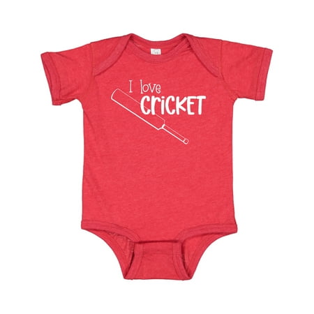 

Inktastic I Love Cricket- Cricket Bat Gift Baby Boy or Baby Girl Bodysuit