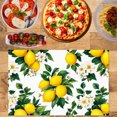 thumbnail image 2 of AshasdS Lemon Floral Pattern Linen Table Mats Set of 4 12x18 inch for Spring Summer Home Table Decor, 2 of 5