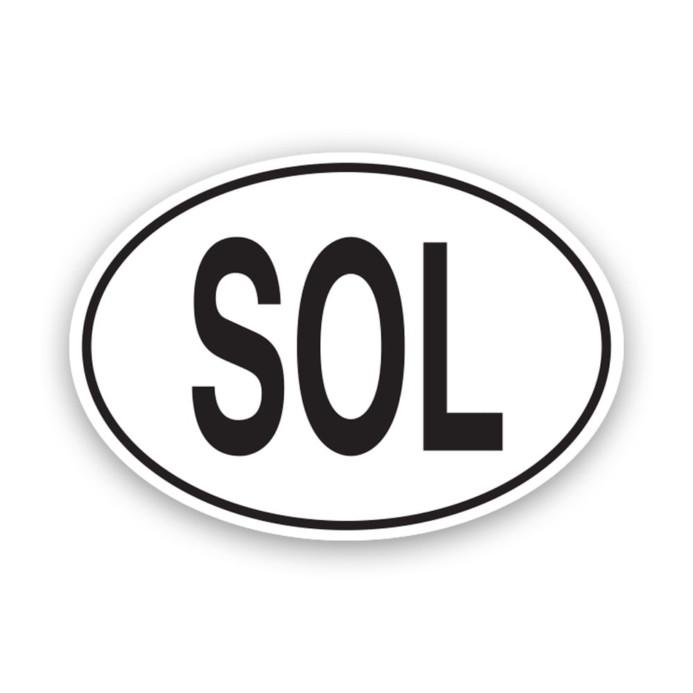 SOL Solomon Islands Country Code Oval Sticker Decal Self Adhesive sol-solomon-islands-country-code-oval-sticker-decal-self-adhesive