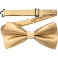 thumbnail image 3 of SURJDE Mens Solid Color Pre-tied Bow Tie and Pocket Square Cufflink Set, 3 of 4
