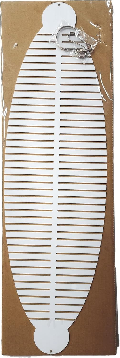 6 Pack - 15.75 x 4.75 inch Double Sided Helix Fishtail Rectangular Sublimation Wind Spinner Blanks w/Hooks