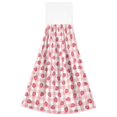 thumbnail image 7 of Yayeee Kitchen Hanging Hand Towels Set of 2 with Loop Bathroom Absorbent Tie Towel, Strawberry Plaid Pattern, 7 of 7