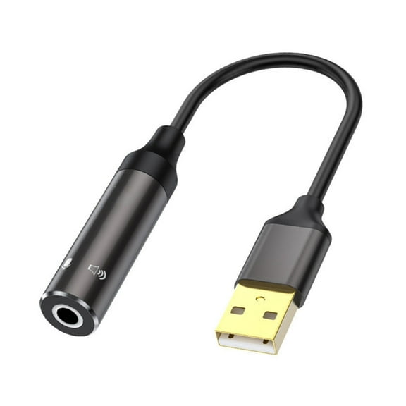 USB To 3.5mm Audio Adapter, External Sound Card For PC, Laptop, Dsktop More Devices