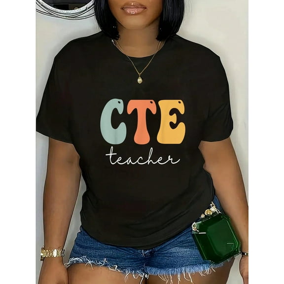 100% Cotton CTE Teacher Retro Groovy Vintage Happy First Day Of School T-Shirt