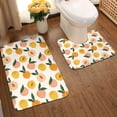 thumbnail image 2 of Yiaed Peach1 Print Bathroom Mat Set 2 Pieces Mat Anti-Skid Pad Ultra Soft and Absorbent Bathroom Bath Mat Contour Bath Rugs for Toilet Base, 2 of 6