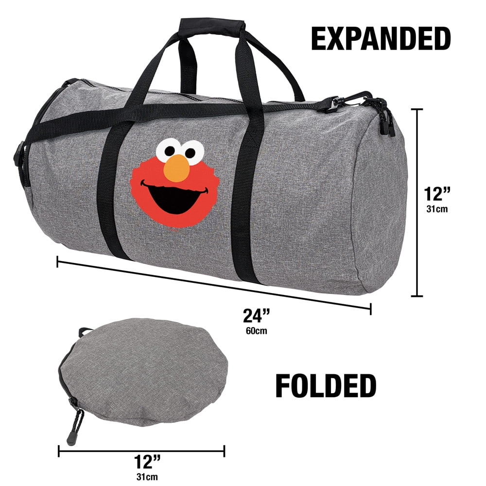 Sesame Street Elmo Head Lightweight Duffel Bag for Sports and Gym Packable for Travel