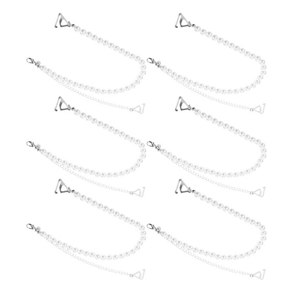 WRITWAA 6Pcs Beaded Straps for Wedding Dress Adjustable Length Non Slip for Women