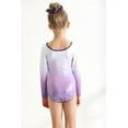 thumbnail image 6 of Leotards for Girls Gymnastics Kids Sparkly Gymnastics Outfits with Shorts Long Sleeve Ballet Dance Unitard Biketards 5-12 Years, 6 of 9