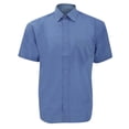 thumbnail image 1 of Russell Collection Mens Short Sleeve Poly-Cotton Easy Care Poplin Shirt, 1 of 4