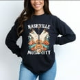 thumbnail image 4 of Nashville Music City Guitar Grunge - Womens Garment Dyed Long Sleeve, 4 of 8