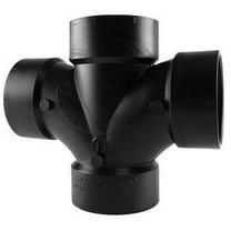 Charlotte Pipe 2 in. Hub X 2 in. D Hub ABS Sanitary Tee