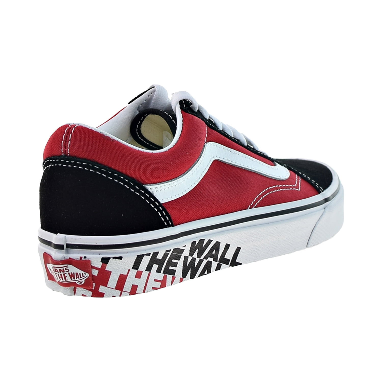 otw sidewall old skool vans red and black