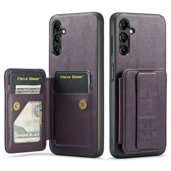 for Samsung Galaxy A54 5G Wallet Case with RFID Blocking Credit Card Holder,PU Leather Folio Flip Kickstand Handle Wrist Strap Shockproof Cover Women Men for Samsung Galaxy A54 5G Phone Case,Purple