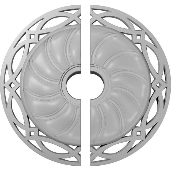 26 5/8"OD x 4 1/2"ID x 1 3/8"P Loera Ceiling Medallion, Two Piece (Fits Canopies up to 6 1/4")