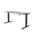 thumbnail image 4 of Caesar Hardware AB-57B Ergonomic 57-in 3 Memory Buttons LED Electric Automatic Height Adjustable Sit to Stand Work Office Desk with Black Legs, Natural Oak, 4 of 10