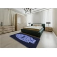 thumbnail image 4 of Ahgly Company Indoor Square Patterned Night Blue Area Rugs, 3' Square, 4 of 6