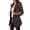 Black, variant on Women Jacket Tailored Collar Plaid Double-breasted Casual Slim Women Blazer for Office