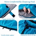 thumbnail image 3 of Double Sleeping Bag for Two Adults, Queen Size XL, 3-Season, Waterproof, Semi-Rectangular, Lake Blue Grey, 3 of 7
