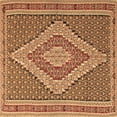 thumbnail image 1 of Ahgly Company Indoor Square Southwestern Brown Country Area Rugs, 7' Square, 1 of 4