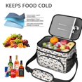 thumbnail image 5 of Beagle and Dog Paw Print White Pattern Insulated Lunch Box for Women Men, Medium Leakproof Cooler Bag with Adjustable Strap, 10"x6.7"x8", 5 of 6