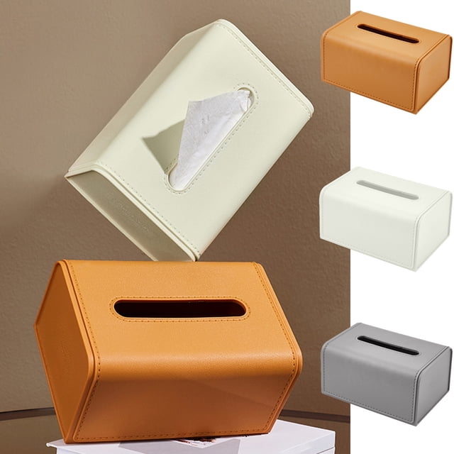 weibbin Matt Leather Tissue Box Household Spring Tissue Box Office Living Room Bedroom Corner Cabinet Napkin Box