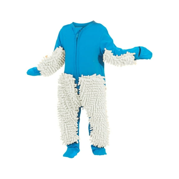 NOKIO Baby Mop Onesie Baby Boy Girl Baby Onesie Crawling Baby Solid Mop Dress Toddler Jumpsuit Bodysuit Outerwear Infant Boys Girls Long Sleeved Floor Mop Crawl Jumpsuit