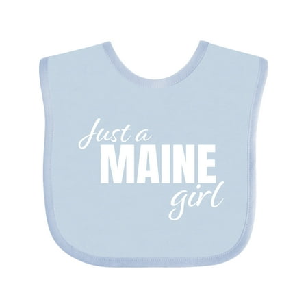 

Inktastic Just a Maine Girl Born and Raised Gift Baby Girl Bib