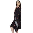 thumbnail image 2 of Moomaya Short Beach Kaftan Dress For Womens Print U-Neck Turkish Bikini Cover Up Dress, 2 of 7