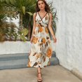 thumbnail image 5 of Autumn Harvest Maple Leaves Thanksgiving Art Sleeveless Dress Women's Summer Suit Dresses for Women 2025 Luxury Party Dress, 5 of 7