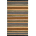thumbnail image 2 of SAFAVIEH Montauk Rothesay Striped Soft Braided Cotton Area Rug, Navy/Multi, 5' x 8', 2 of 6