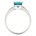 thumbnail image 4 of Solitaire Engagement Ring for Women - 2.5ct Simulated Turquoise in 18K White Gold Promise Ring, 4 of 6