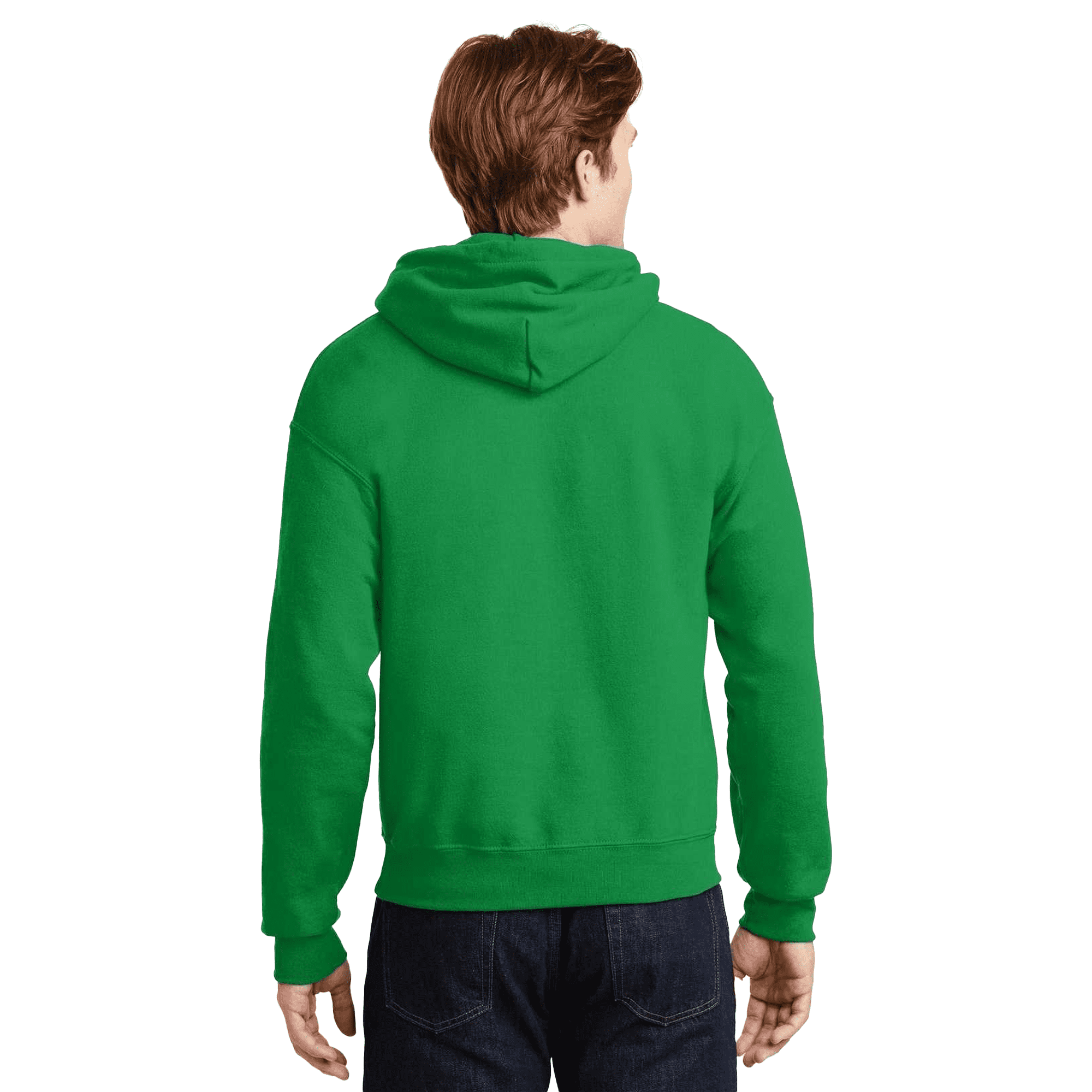 Gildan Men's Hooded Sweatshirt Irish Green with Pocket, Size-S - Fleece Cozy Heavy Blend 50/50 Cotton/Polyester | Casual Hoodie, 8 oz