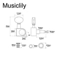 thumbnail image 2 of Musiclily Basic 6-in-line Guitar Sealed Tuners Tuning Pegs Keys Machine Heads Set, Vintage Oval Button Chrome, 2 of 5