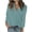 Blue #B, variant on Women's Linen Button Up Shirt with Chest Pocket Long Sleeve Loose Fit Lapel Collared Blouse Button Down for Women (L, Green #A)