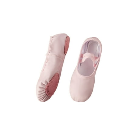 

Rockomi Women Yoga Shoe Ballet Slipper Split Sole Dance Shoes Girls Professional Lightweight Slippers Soft Cross Strap Flats Pink 2Y
