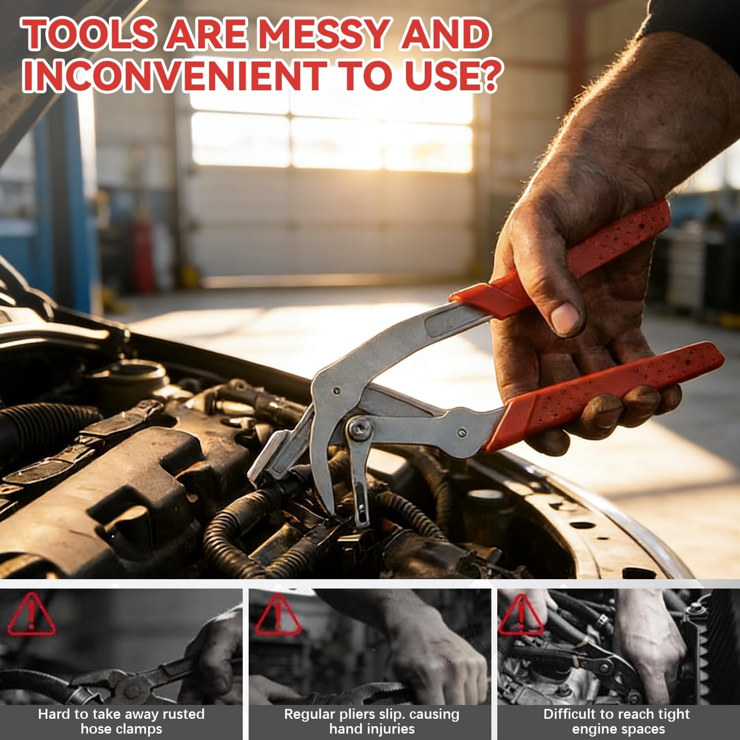 Car Clip Pliers & Trim Removal Tool,Spring-Loaded Fastener Rivet Remover,Clip Removal Pliers,Removing Automotive Fasteners Clips Without Damage for Auto Door Panels,Interior & Exterior Trim