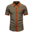 thumbnail image 2 of Qiyinn Men's Short Sleeve Dress Shirts Button Down Formal Business Casual Shirt Regular Summer Work Wedding Party, 2 of 9