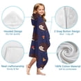 thumbnail image 7 of Cute Hedgehog Pattern Hooded Bath Towel，60"x35" for Ages 3 To 12 Kids, Quick Dry Lightweight Soft Microfiber Hood Beach Towel Cover Up for Kids, 7 of 7