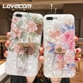 thumbnail image 2 of Funda de teléfono con soporte de anillo Floral Retro LOVECOM para iPhone 14 13 12 11 Pro Max XR XS Max X 7 8 Plus funda suave IMD Dream Shell Tan Jianjun unisex, 2 of 2