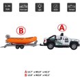 thumbnail image 2 of Camioneta, remolque, juguete, caravana, 2 en 1, juego, RV, autocaravana, juguetes para niños, modelo de coche fundido a presión, coches de juguete de metal, escala 1/36, SUV, fricción Po, 2 of 5