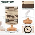 thumbnail image 3 of Bedside Desk Lamp LED Bulb Night Light USB Power Fabric Lampshade Table Lamps American Flag and Cow, 3 of 7