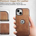 thumbnail image 3 of For Apple iPhone iPhone 14 (6.1'') 2022 Leather Case Thin Flexible Soft Grip Luxury Vgean PU Leather Cover Durable Anti-Scratch Full Phone Cases Compatible with iPhone 14 6.1", 3 of 6