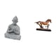 thumbnail image 5 of Estatua de Buda mono con caballo, figura coleccionable en miniatura, escultura artística, adorno para hotel, patio, escritorio, decoración, estantería, 5 of 8